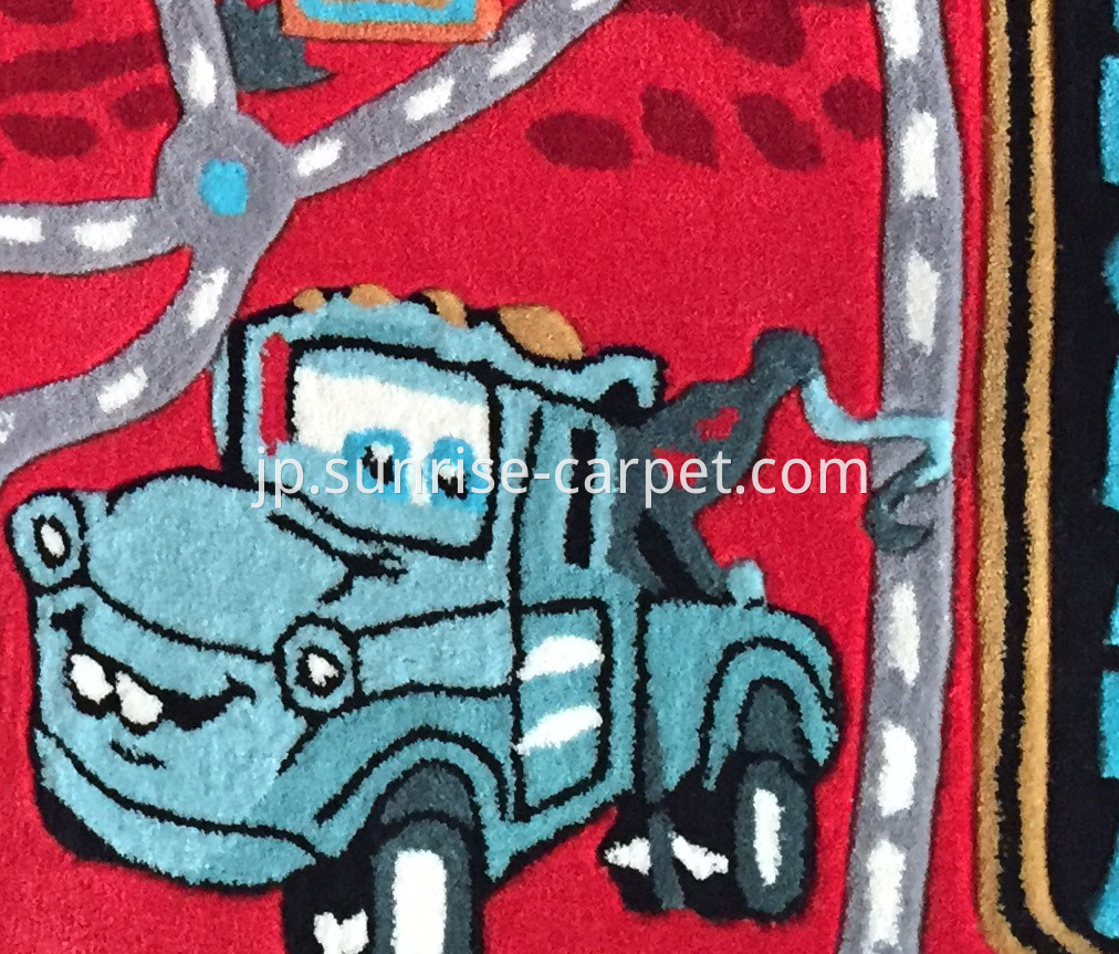Acrylic Hand Tufted Carpet with Disney Cars Design